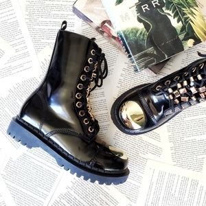JEFFREY CAMPBELL Kickstart Vegan Combat Boots